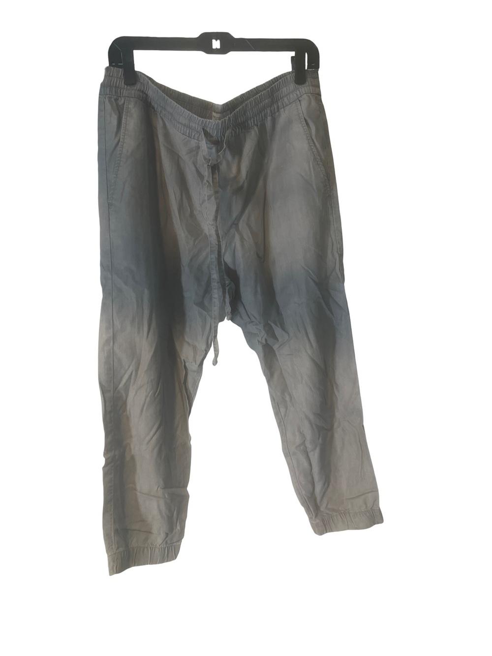 GAP Women's Gray Drawstring Jogger Pants Large with elasticated hem. (BIN1-24)